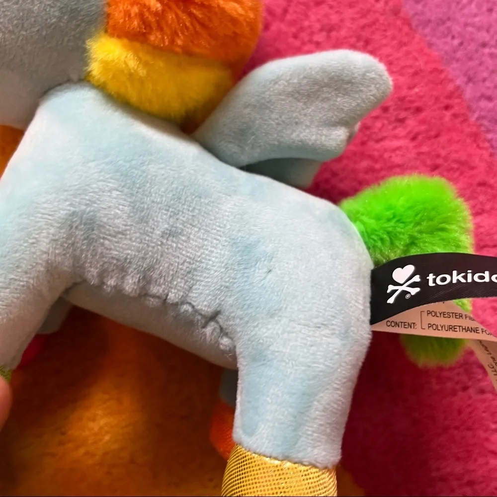 Tokidoki Blue Rainbow Unicorn Pegasus Pixie Plush Toy